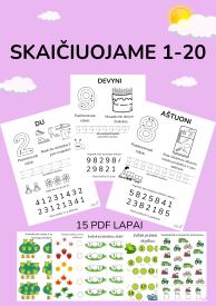 pažįstame skaičius ir mokomės skaičiuoti iki 20