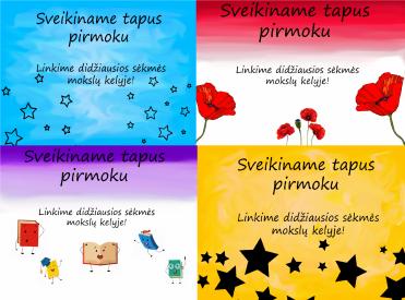Sveikinimai ką tik tapusiems pirmokams 