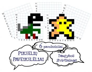 Daugybos įtvirtinimas ir koordinačių lentelė