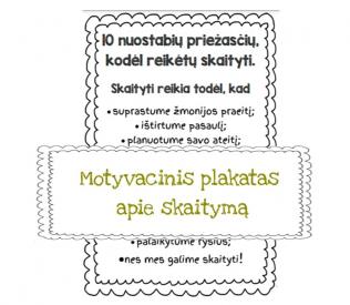 Plakatas apie skaitymą