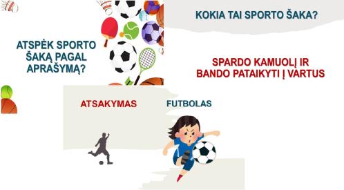 Viktorina apie sporto šakas, skaidrės