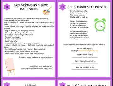 Skaitymo kortelės Augu skaitydamas