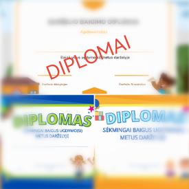 Diplomai darželio baigimo proga 