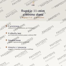 Rugsėjo 11-osios atminimo diena rugsėjo 11 d.: 2 pristatymai ir 8 užduotys, 5-10 klasėms