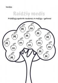 Užduočių lapas - M didžioji ir m mažoji