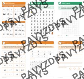 Ritmo rinkinys 1-4 klasei. Bingo žaidimas ir 20 užduočių