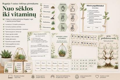 PIRMOKŲ RUGSĖJO PIRMOSIOS rinkinys Nuo sėklos iki vitaminų