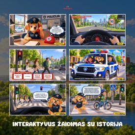 Interaktyvus žaidimas SAUGUS MIESTAS SU KOMISARU PŪKIU