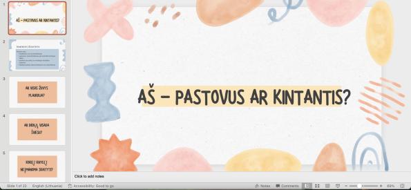 As pastovus ar kintantis