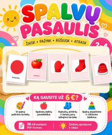 Spalvu pasaulis edukaciniai zaidimai vaikams