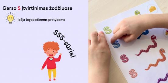 Garso S įtvirtinimas žodžiuose
