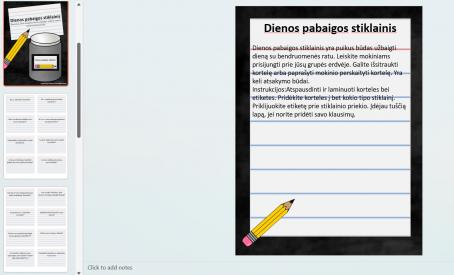 Dienos aptarimas-refleksija