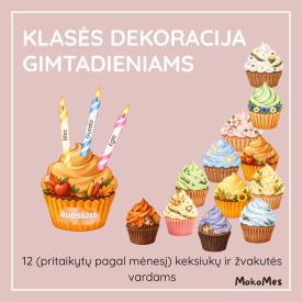 Dekoracija. Gimtadienio keksiukai