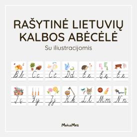 Rašytinė abėcėlė su iliustracijomis