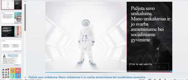 Pamoka 11klasei Pažįsta savo unikalumą