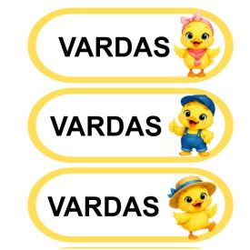 Vardų kortelės