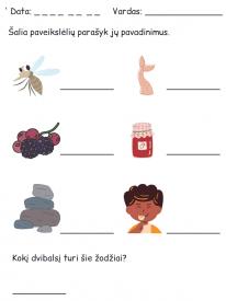 Žodžių rašyba su dvibalsiu UO