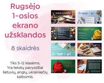 Klasės ekrano užsklandos rugsėjo 1-ajai, 5-12 kl.