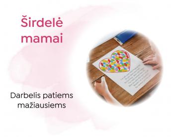 Širdelė iš pirštų atspaudų ir eilėraštis