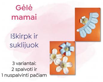 Gėlės žiedas mamai - darbelis