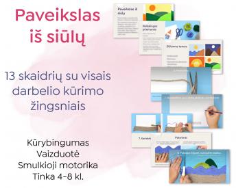 Darbelis - Paveikslas iš siūlų