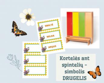 Kortelės ant spintelių 