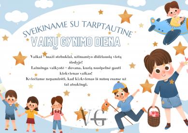PLAKATAS VAIKŲ GYNIMO DIENAI