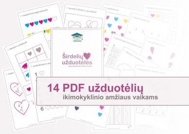 Širdelių lavinamosios užduotėlės