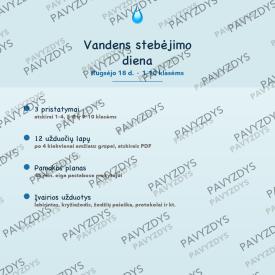 VANDENS STEBĖJIMO DIENA rugsėjo 18 d.: 3 pristatymai ir 12 užduočių 1-10 klasėms