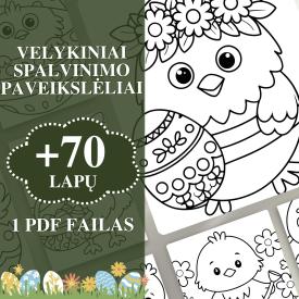 Velykiniai spalvinimo paveiksleliai, marguciu spalvinimas, velykiniu visciuku spalvinimas