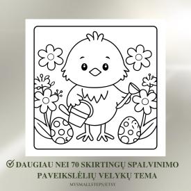 Velykiniai spalvinimo paveiksleliai, marguciu spalvinimas, velykiniu visciuku spalvinimas