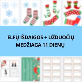 ELFŲ IŠDAIGOS 11 DIENŲ IR SAVAITGALIO UŽDUOTIS 4-6 METŲ VAIKAMS