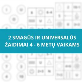 2 SMAGŪS ŽAIDIMAI 4 - 6 METŲ VAIKAMS