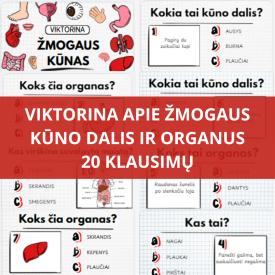 VIKTORINA - ŽMOGAUS KŪNAS 4-6M. VAIKAMS