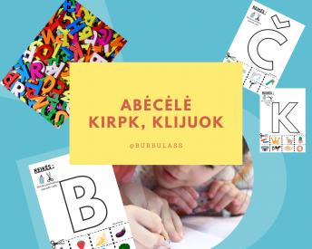 Abėcėlė - kirpk, klijuok.