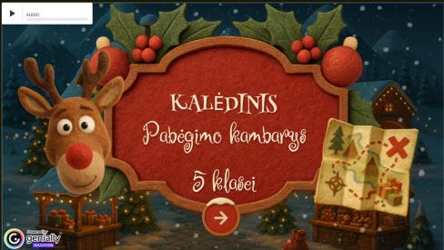 Kalėdinis pabėgimo kambarys 5-6 klasei