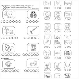 Garso vietos žodyje nustatymas. Idealu su BINGO markeriais.