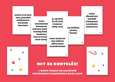 Kalėdinis stalo žaidimas su klausimais ir eitukais